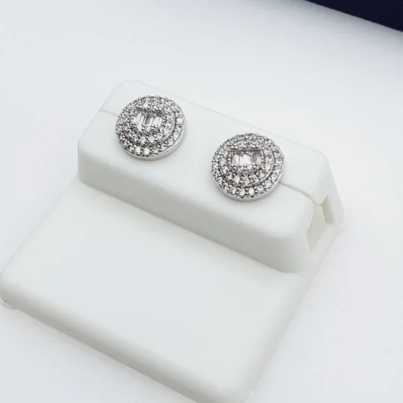 925 Sterling Silver Plated CZ Earrings, EVBRS573 - Picture 7 of 10